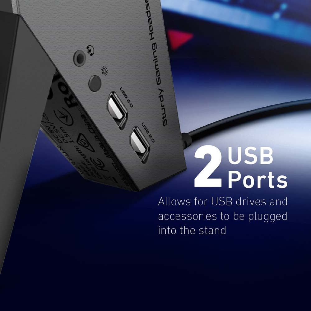 Vertux Zulu 4-In-1 Integrated Gaming Headset Stand Vertux Zulu 4-In-1 Integrated Gaming Headset Stand